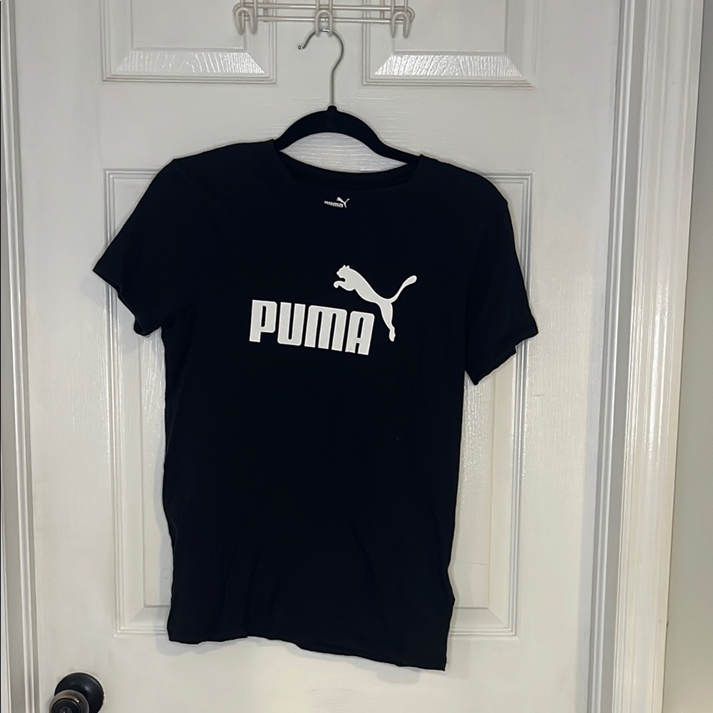Puma Black Tee with White Logo